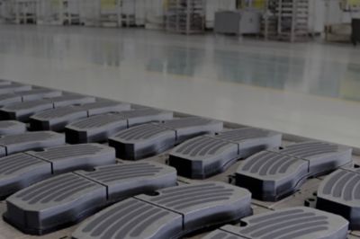 Brake pads for trucks just before packing